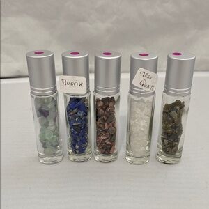 Crystal Gemstone Roller Bottles Set